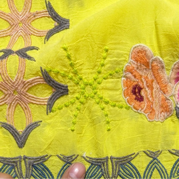 Johnny Was Yellow Embroidered Tunic - Picture 9 of 10